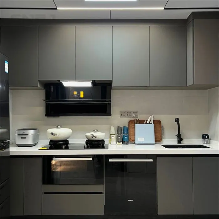 Modern Grey Kitchen Larder Unit
