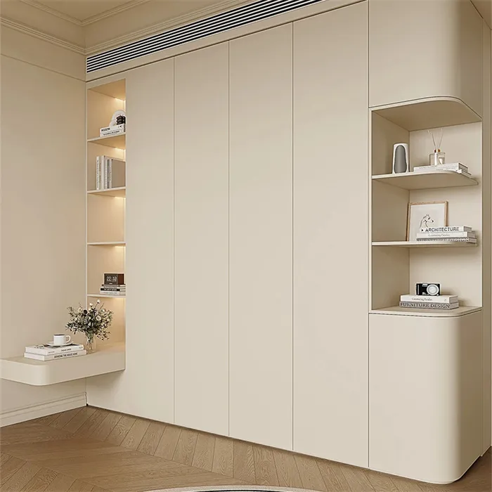 Modern Open Wooden Wardrobe With 3 Drawers